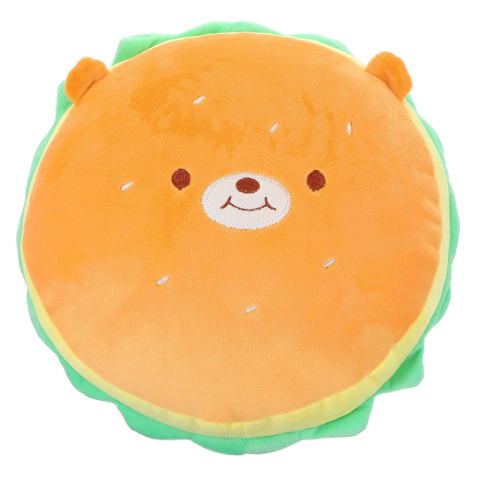 

Hamburger Bear Stuffed Pillow Soft Supple Down Cotton Cartoon Cushion for Sofa Bed Decorative Cushion Cartoon Throw Pillow