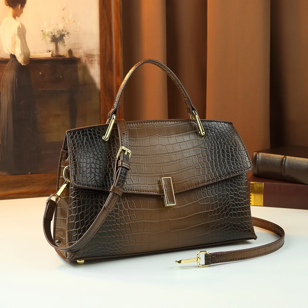 Luxury Black Crocodile Pattern - Luxury Bags Old Money recension och pris