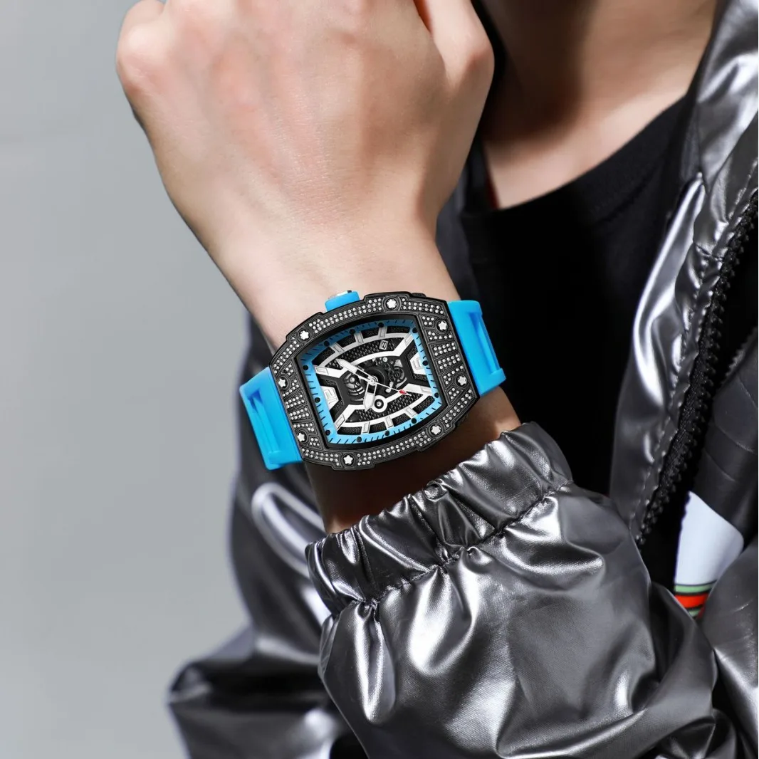 Relojes de pulsera de cuarzo de lujo para hombre, relojes mecánicos de cuarzo para hombre, relojes automáticos para hombre, moda informal, luminoso, hueco, resistente al agua