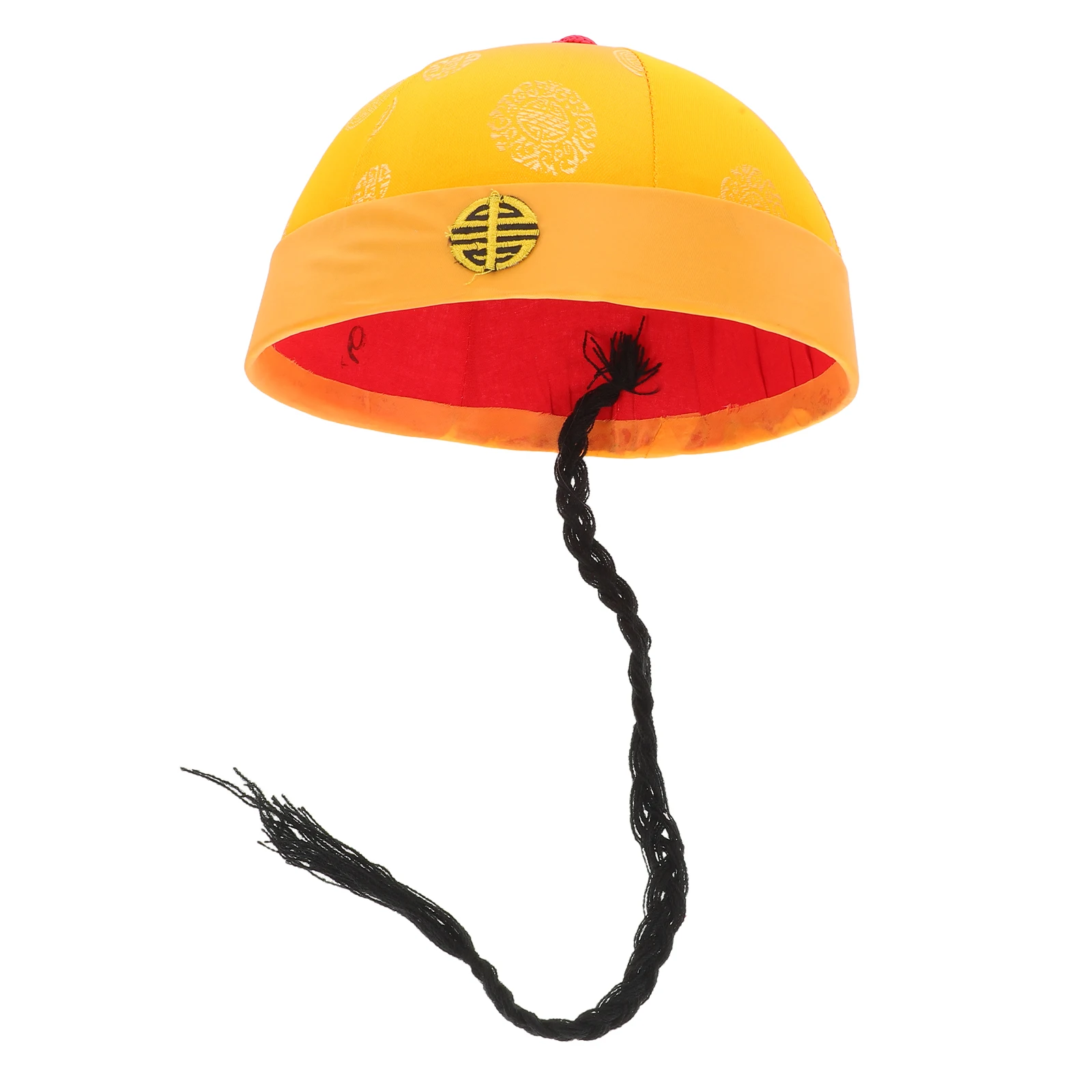 

Costume Hat Chinese Accessory Oriental Cap Props Ancient Hats Polyester (polyester Fiber) Boys Emperor Golden for