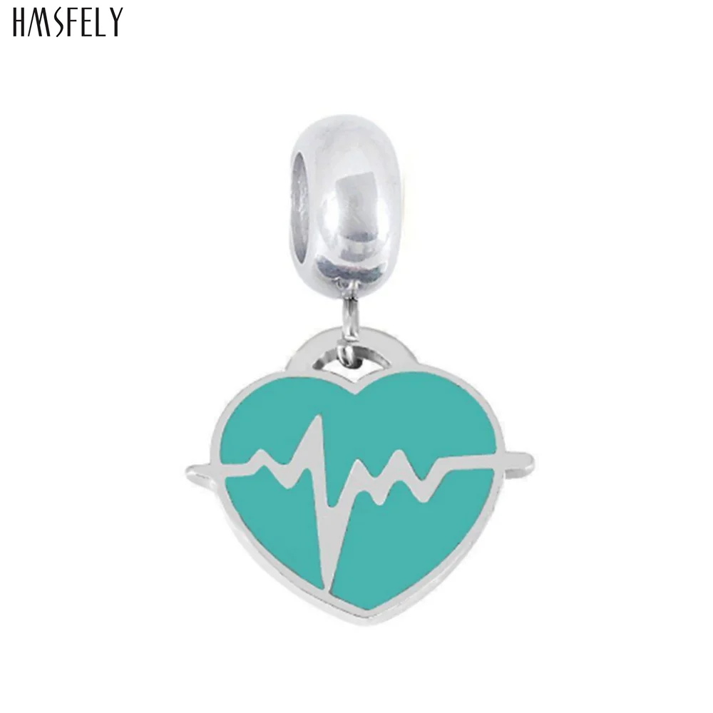 

HMSFELY heart missed theme Steel Pendant For DIY Bracelet Necklace Jewelry Making Accessories Women Bracelets Parts