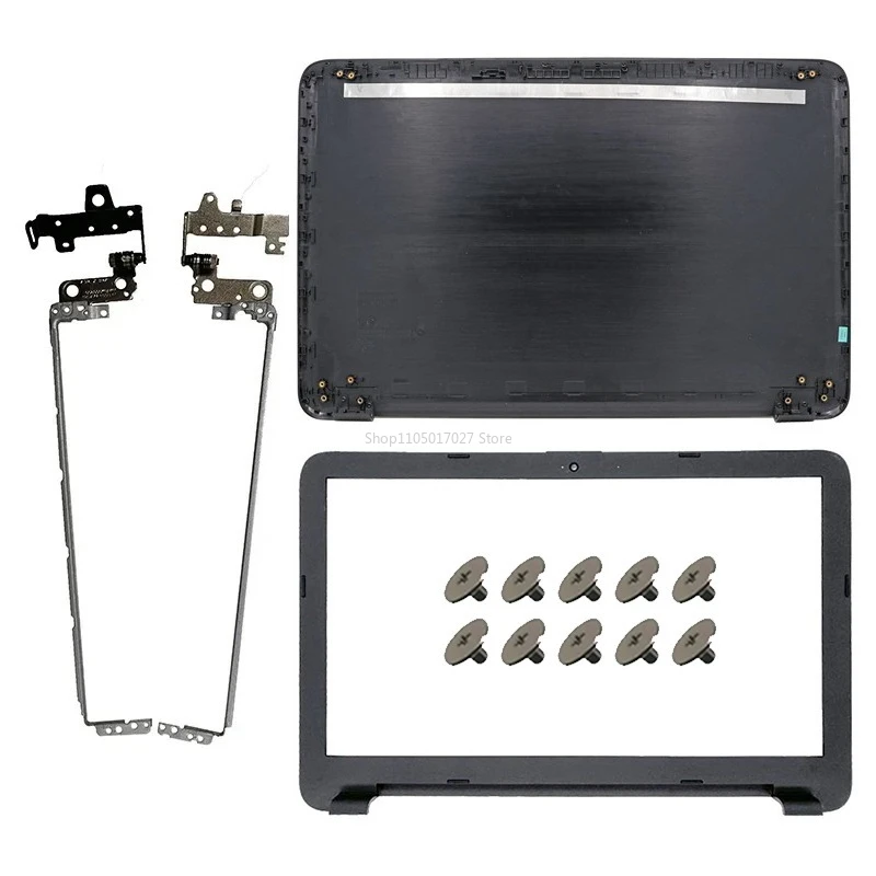 

New Laptop Case LCD Back Top Cover/Bezel/Hinges For HP Pavilion 15-BA 15-AY 15-AC 15-AF TPN-C125 TPN-C126 250 G5 255 G5 Black