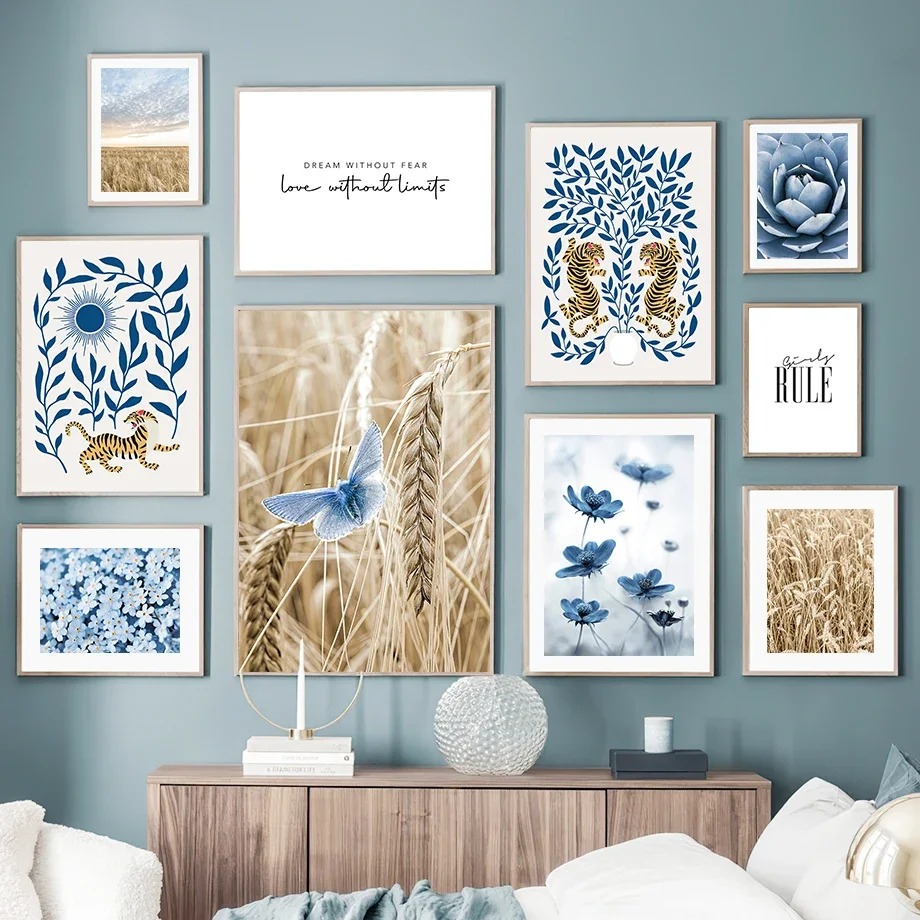 (No frame)Cuadro sobre lienzo para pared, carteles nórdicos e impresiones de imágenes de pared para decoración para sala de e