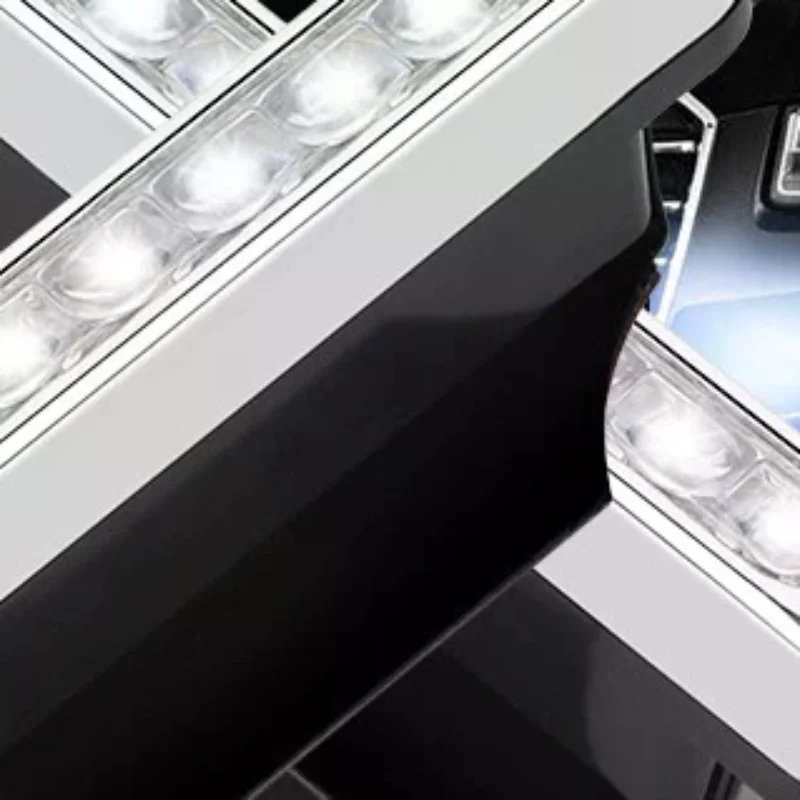 1Pc Car LED Daytime Headlight With Wind Powered Fan Floodlights Auxiliary Lighting Motorcycle Lamp For Modification