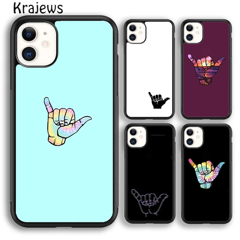 Surfer Surf Hang Loose Shaka Phone Case Cover For iPhone 16 15 14 plus XS XR 11 12 mini 13 pro max coque Fundas