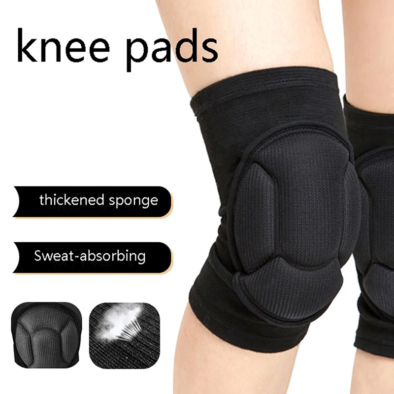 

2pcs/set Sports Kneepad Men Elastic Knee Defender Support Women Fitness Gear Basketball Brace Protector Thick Sponge Pad Kneelet