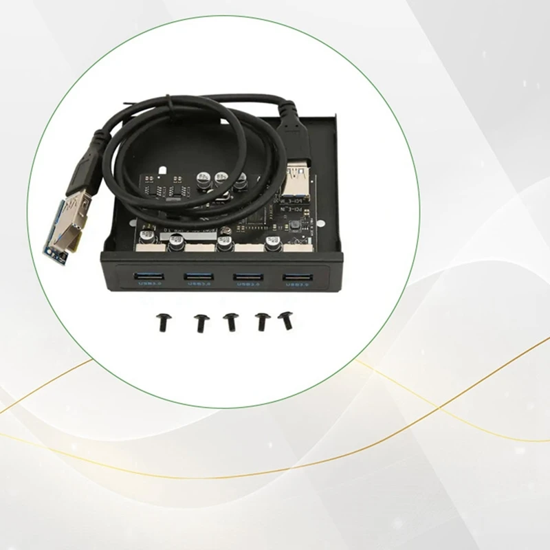 Передняя панель USB, 4 порта, USB 3.0, 5 Гбит/с, концентратор PCIE-USB3.0 для отсека для дисковода для настольных ПК