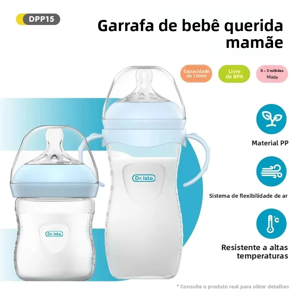 150/240/330ml garrafa de bebê pp garrafa de bebê recém-nascido com alça garrafa de leite mamadeiras de alimentação recém-nascido suprimentos de alimentação bpa-livre