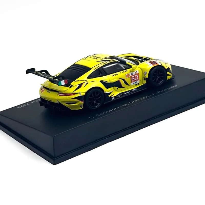 1/64 Spark 911 RSR 2023 24 Horas de Le Mans modelo de liga fundida, decoração para adultos, presente para meninos, brinquedo de férias infantil.