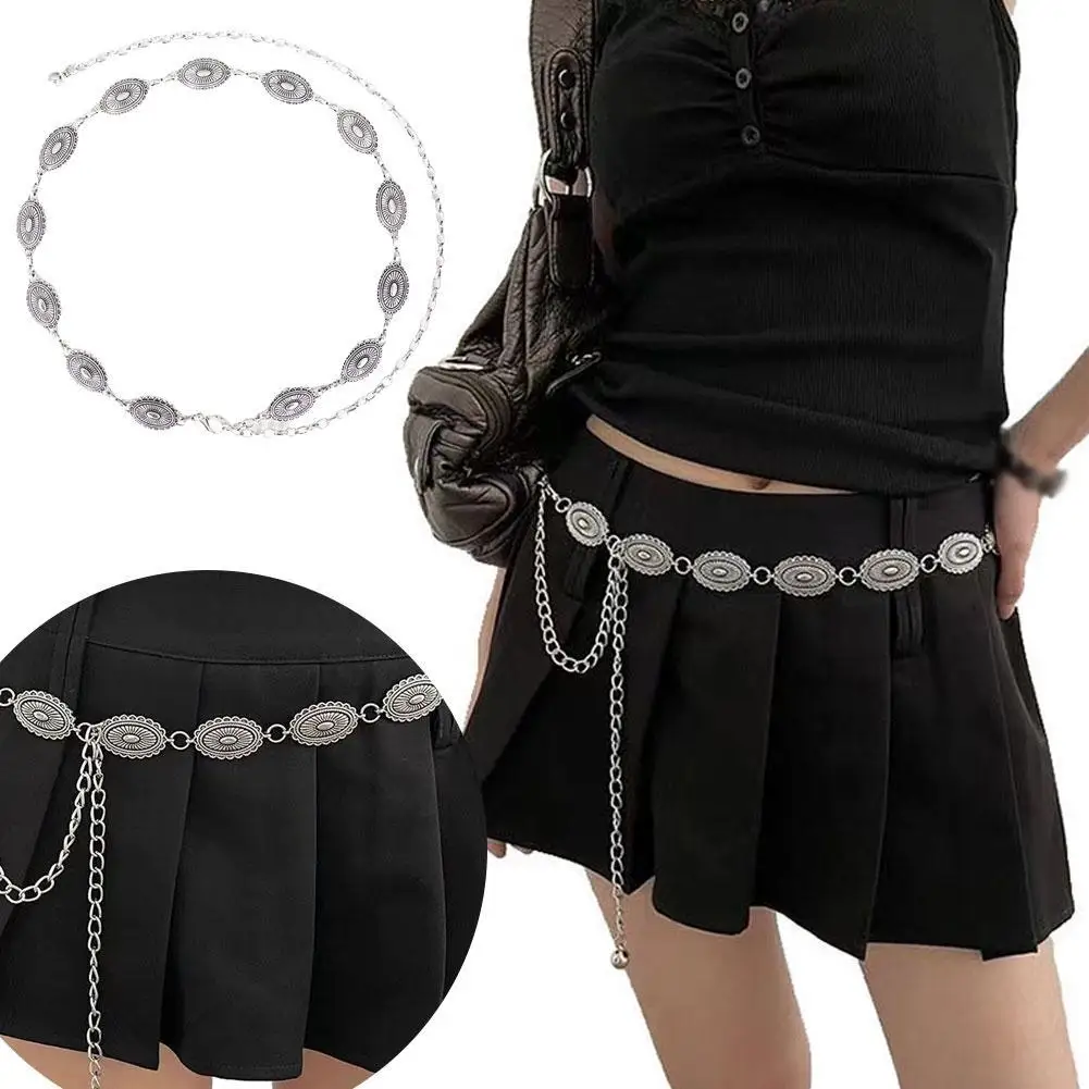 جديد العرقية نمط الرجعية الخصر البوهيمي تنوعا حزام على شكل سلسلة فستان المرأة الراقية مع حزام ملحقات السلسلة