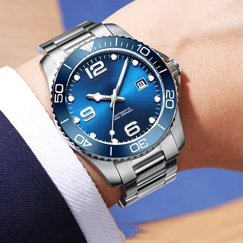 21mm Solid fine steel arc mouth watch band For Longines kangkas steel strap L3.642.4 L3.781.4 series men's wristband bracelet