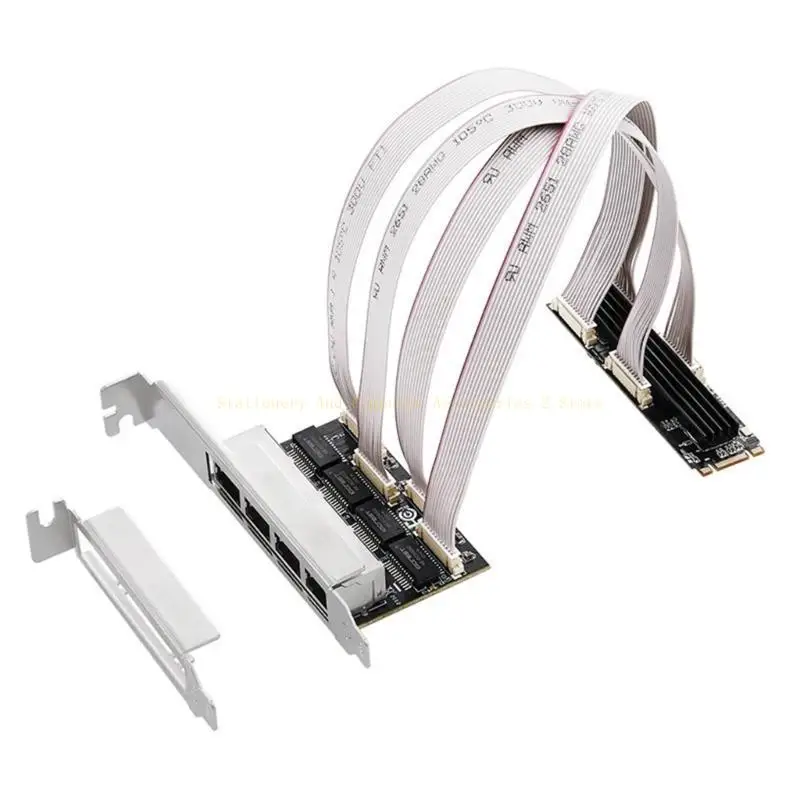 

Multi Device Connection M.2 to Four RJ45 Ethernet Networks Card RTL8111H Chip