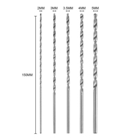 5pcs HSS 150mm 2-5mm Extra Long Straight High Speed Steel Shank Drill Bits Set High Quality Power Drilling Tools For Wood Tools