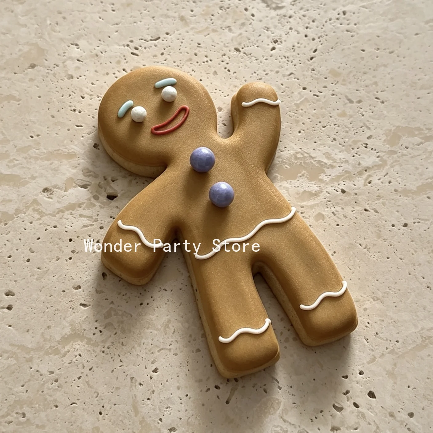 Christmas Gingerbread Cookie Cutter Gingerbread Man Candy Biscuits Fondant Embosser Stamp Baking Mould for Xmas Party Cake Decor