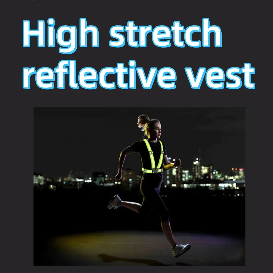 Widen 5CM Highlight Reflective Straps for Adults and Children Night Running Riding Clothing Adjustable Safety Vest, Elastic Band