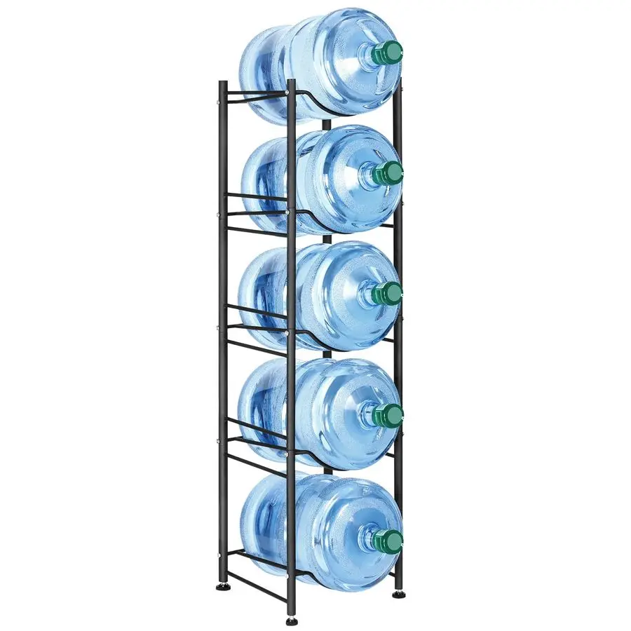 

5 Gallon Water Jug Holder, 5 Tier Heavy Duty Water Cooler Jug Storage Rack, Detachable Water Dispenser Stand, Water Bottle Holde