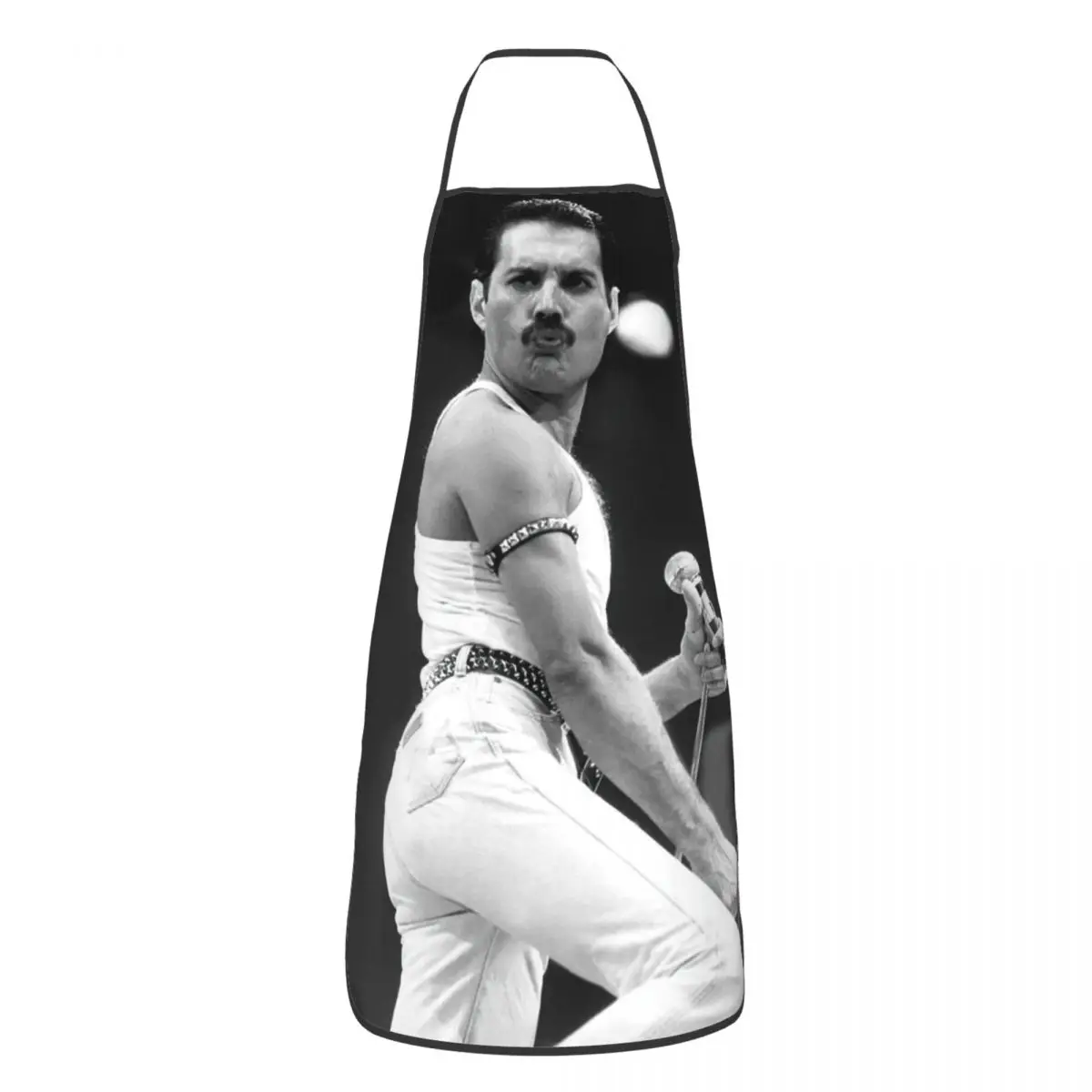 Musician Freddie Mercury Bib Aprons Women Men Unisex Kitchen Chef British Rock Band Tablier Cuisine for Cooking Baking Gardening