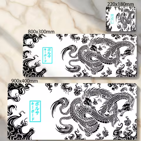 80x30cm Lock Edge Keyboard Pads Large Office Non-Slip Computer Mouse Pad Japanese Art Dragon Deskmat Gamer Custom Home Mousepad