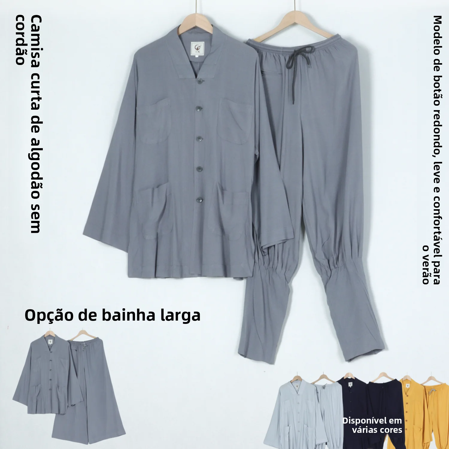 summer-thin-cotton-silk-monastic-robe-unisex-breathable-loose-fit-short-sleeve-monk-suit-no-tie-legs-middle-age-suitable