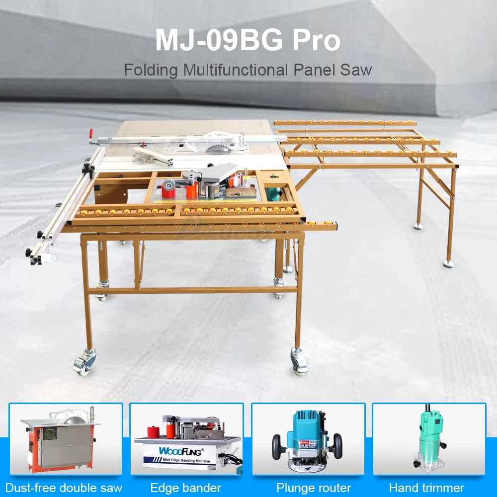 Mini Small Woodworking Electric Lifting Folding Table Saw sliding table Saw MJ09BG pro