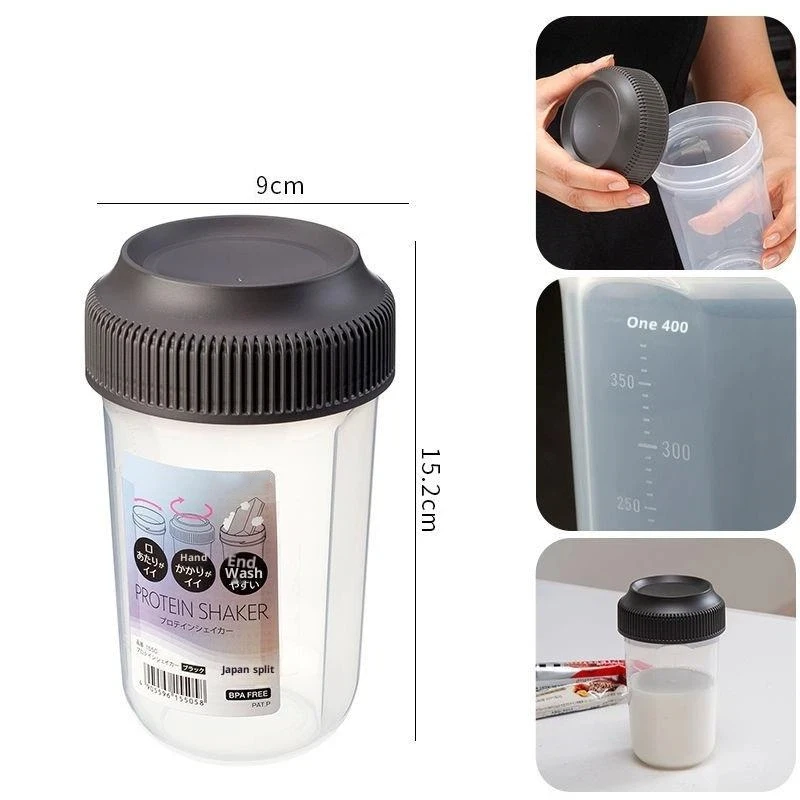 New 400 ML Fitness Shaker Cup For Men And Women Sports Protein Powder Milkshake Mixing Cup Health And Beauty Home Goods