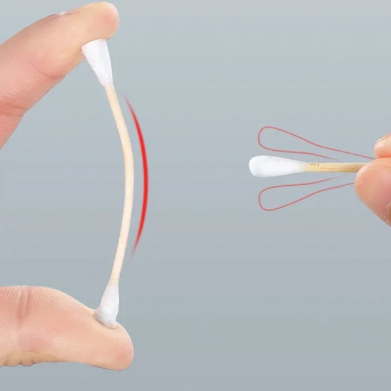 500 قطعة صندوق أعواد قطنية للاستعمال مرة واحدة مع رأس مستدير مزدوج النهاية لإزالة المكياج والمكياج التنظيف اليومي رعاية الحيوانات الأليفة متعددة الأغراض #5