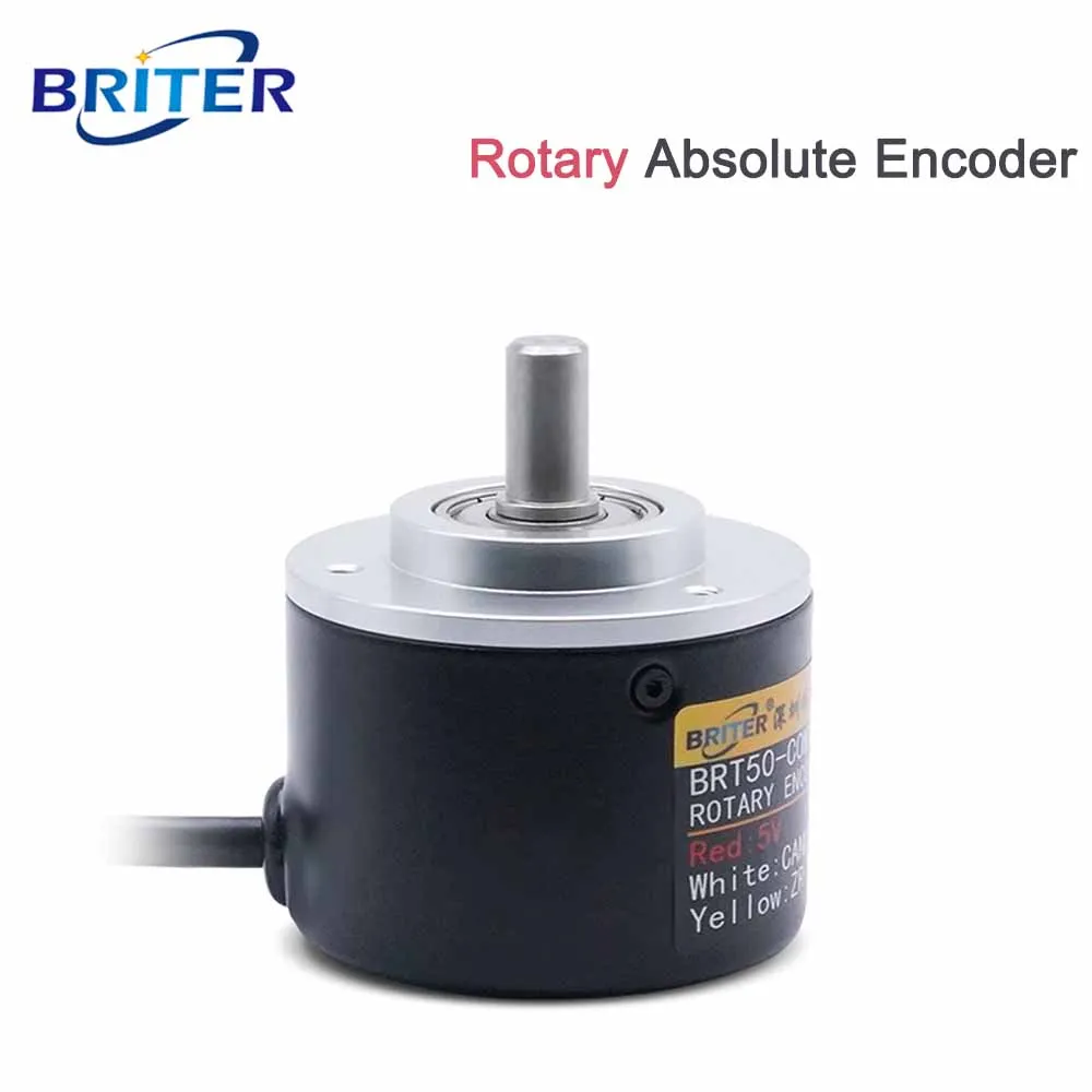 Briter Rotary Absolute Encoder Single-turn Power Off Memory Angle Speed Measurement SSI CAN RS485 RS232 TTL Analog Interface