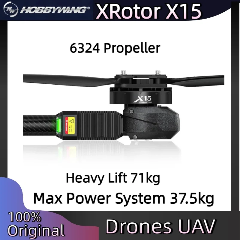 Hobbywing XRotor X15 Combo Heavy Lift 71kg Max Power System 37.5kg Thrust Per Motor Controller for Drone Aircraft 150kg UAV