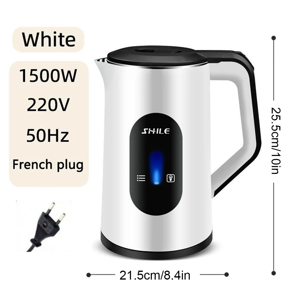 2.2L Stainless Steel Electric Digital Display Thermal Water Kettle Auto-Shutoff Boil Water Pot 1500W Fast Boil Home Kitchen Tool