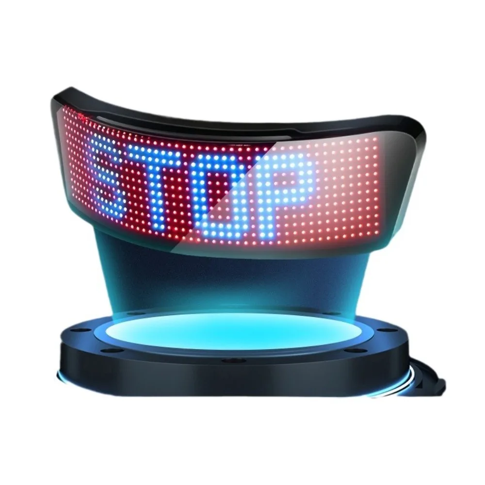 ABS Helmet LED Screen Editable Text Full Color LED Full Color Display Ultra Thin Panel Sticky Mount Design Riding LED Sign