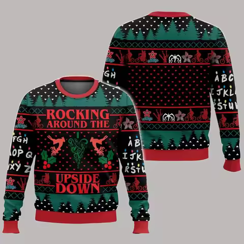 Have A Hellfire Xmas Eddie Munson Ugly Christmas Sweater Funny Holiday Party Pullover Sweaters for Men Women Xmas Gift 2026