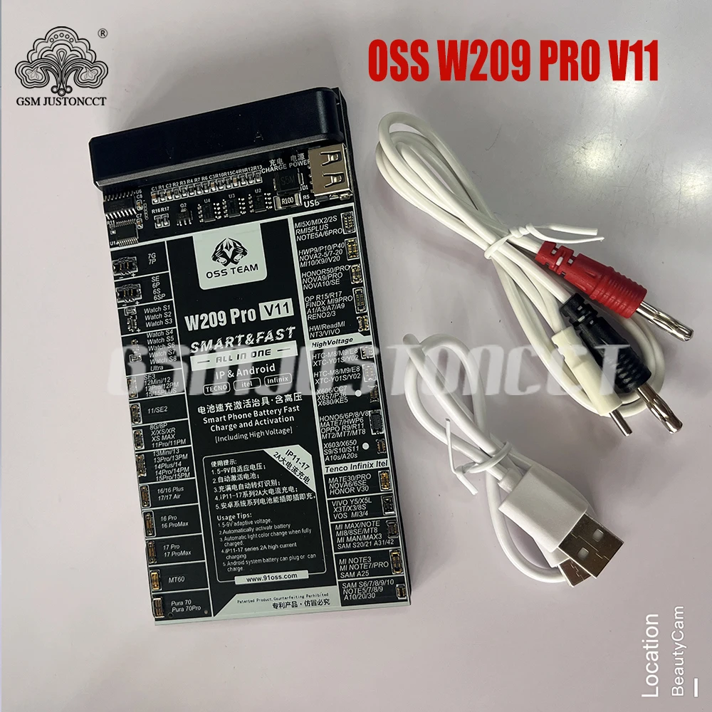 OSS W209 PRO Phone Battery Charge Test PCB Activation Board For Android Samsung Huawei Xiaomi OPPO VIVO Repair Tool