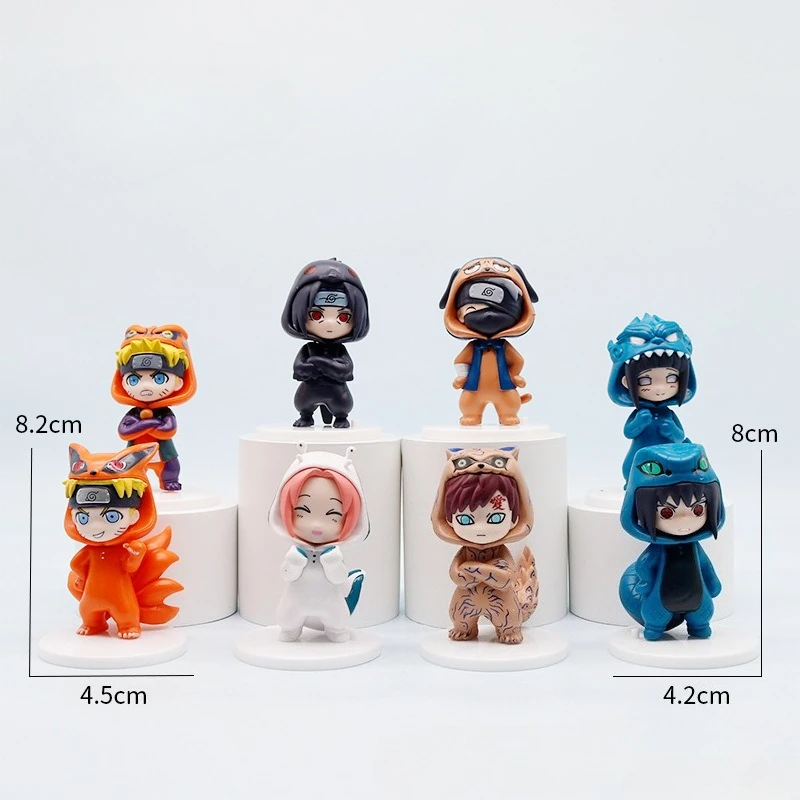 

2026doll costume design pvc collection ornament high quality toy for fans and collectors 8Pcs Set anime action figures model 8cm
