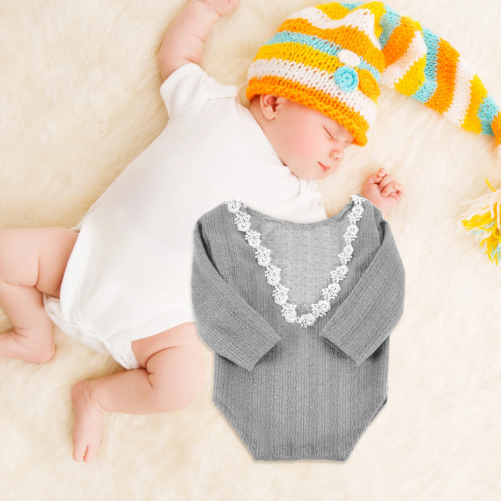 

Baby Girl Long Sleeve Romper Newborn Photography Clothing Infant Outfit Soft Comfortable Baby Girl Romper Newborn Outfits