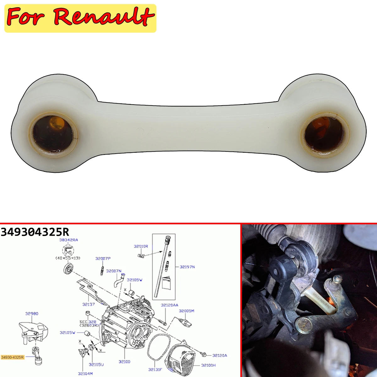 MT Gear Linkage Selector Rod For Renault Kangoo 2 Twingo II dacia Logan Bluebird KIcks Shift Connecting Lever Repair Assembly