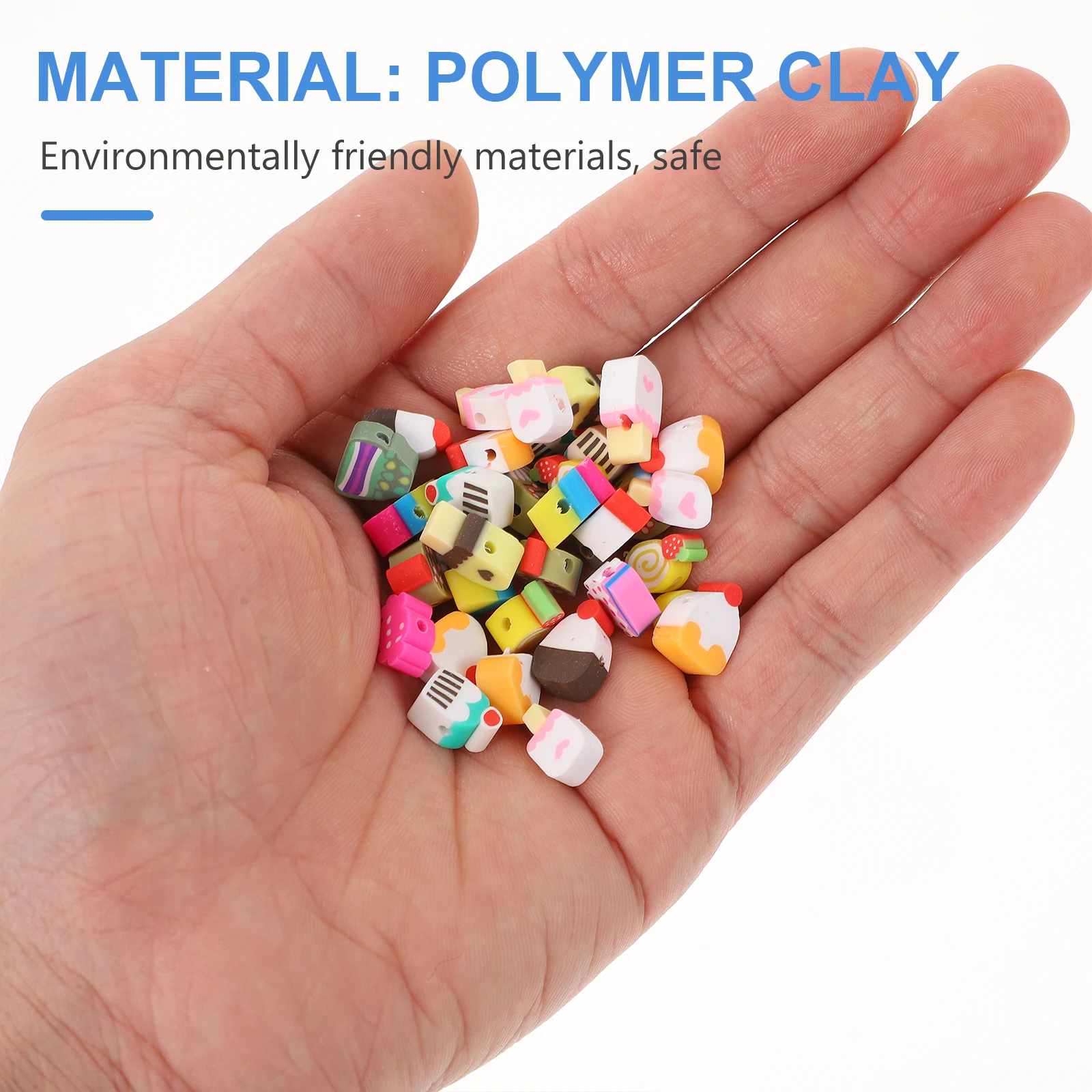 

1 set 1 Set 200+Pcs Colorful Polymer Clay Loose Beads Diy Craft Supplies Jewelry Making Accessories Decorative Bracelet Necklace
