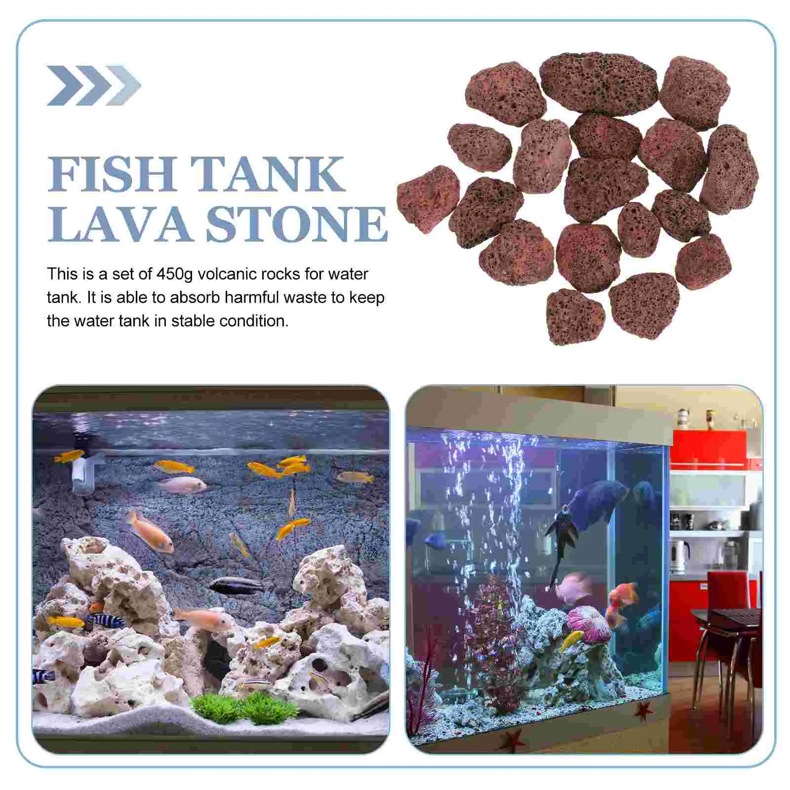 Acrylic Fish Tanks Lava Rock for Aquarium Freshwater Stones Aquariums Volcanic Rocks Filter Material