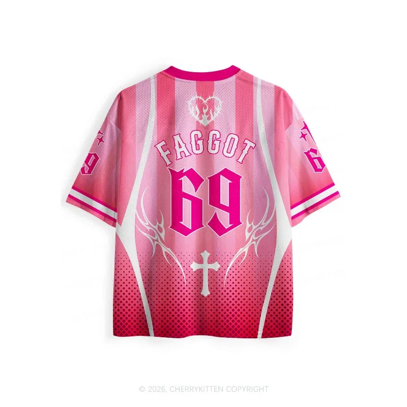 2026 _ New Style _ Fashion _ Subculture _ Fun Jerseys _ Y2K Millennium Girls _ Campus Style _ Sports Style Mesh Fabric