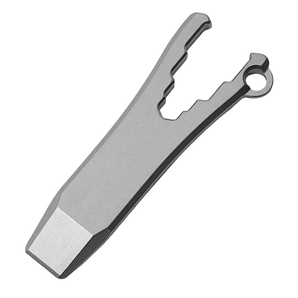 Mini Crowbar  Open Wrench Titanium-alloy Portable Multi Functional Bottle Opener  Keychain Pendant Outdoor Camping Tool