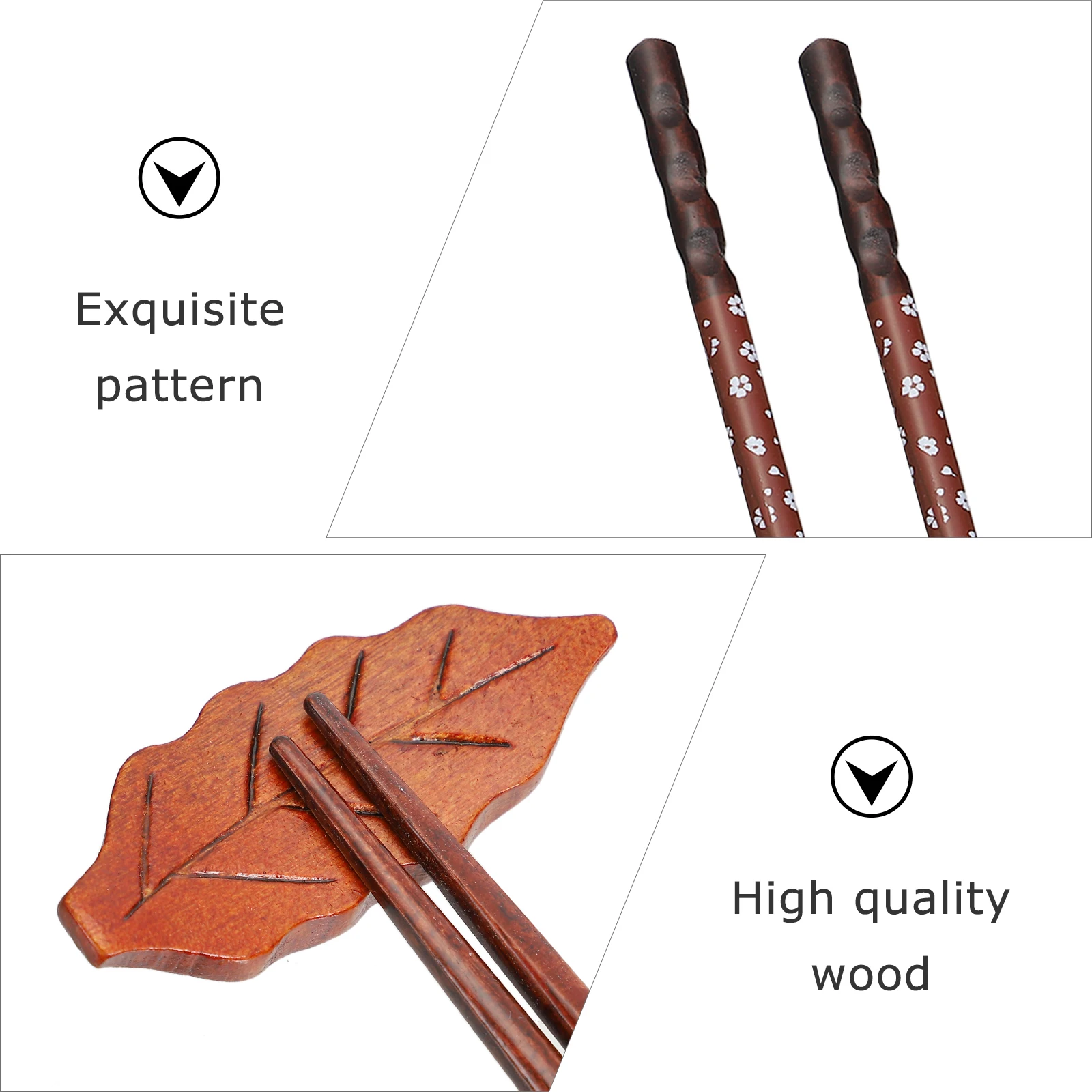 

1 set Wooden Chopsticks Rest Holders Household Multifunctional Japanese Retro Decor Travel Camping Reusable Lightweight Portable