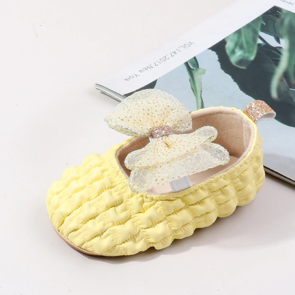 

Spring Autumn Baby Girl Princess Shoes Butterfly Bowknot Four colors Solid Fashion Design Newborn Toddler Shoes First walkers