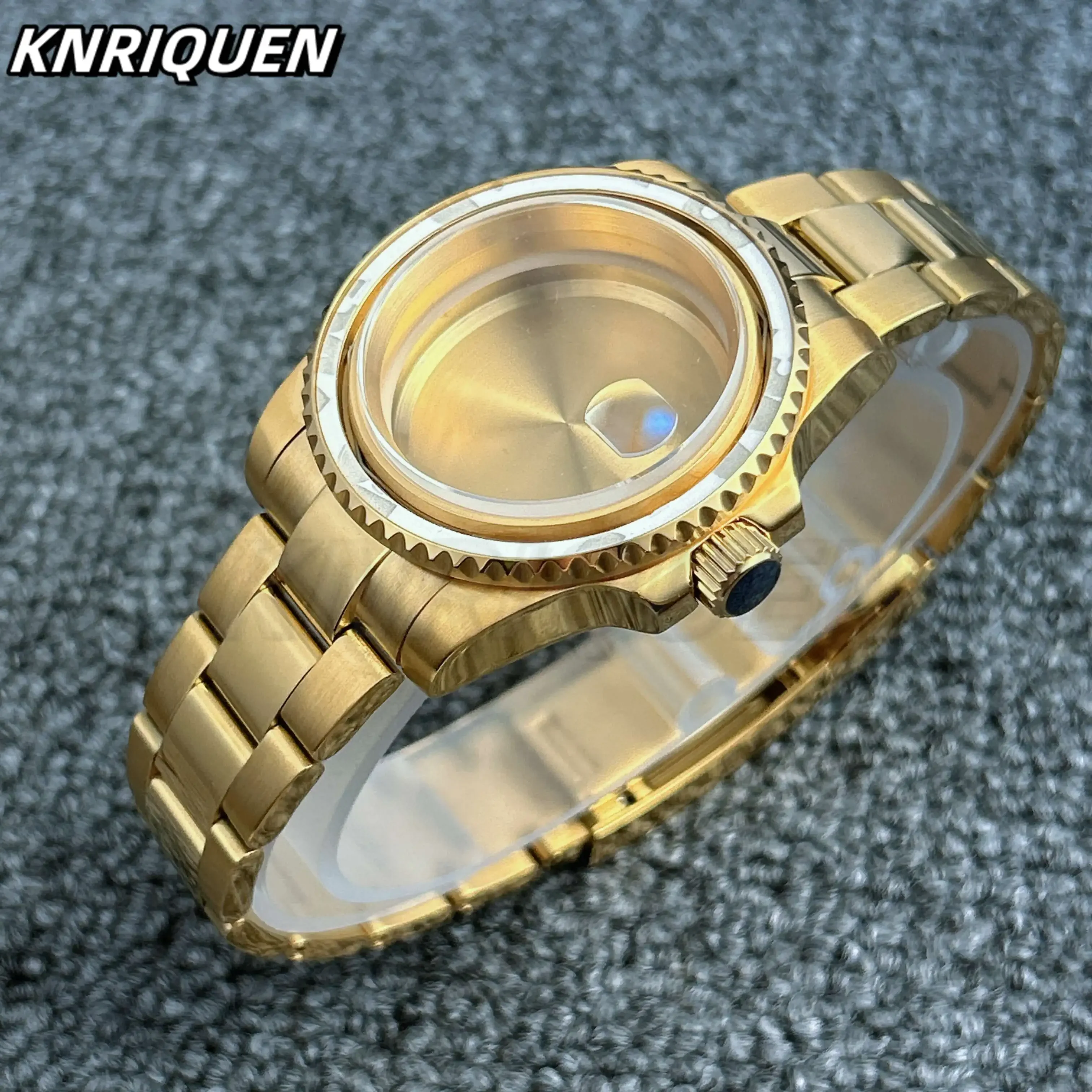 

Top 40mm Rolxbes Gold Gmt-Sub Yacht Men Watch Cases Bracelet Wristband Parts for Nh38 NH36 NH35 Movement 28.5mm Dial