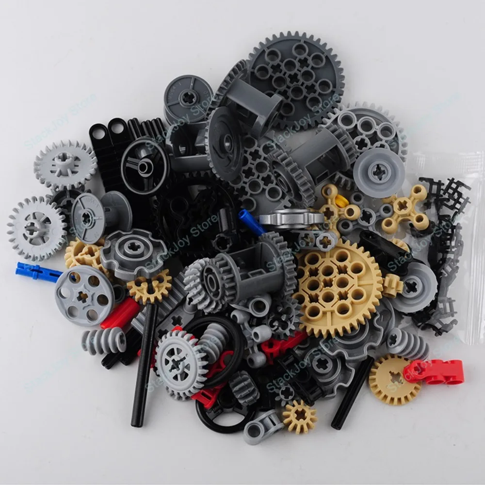 Kit de piezas técnicas MOC, conectores de ejes, ejes de engranajes de 40 dientes para construcción de vástagos, Compatible con proyectos de bricolaje 9686, 116 Uds.