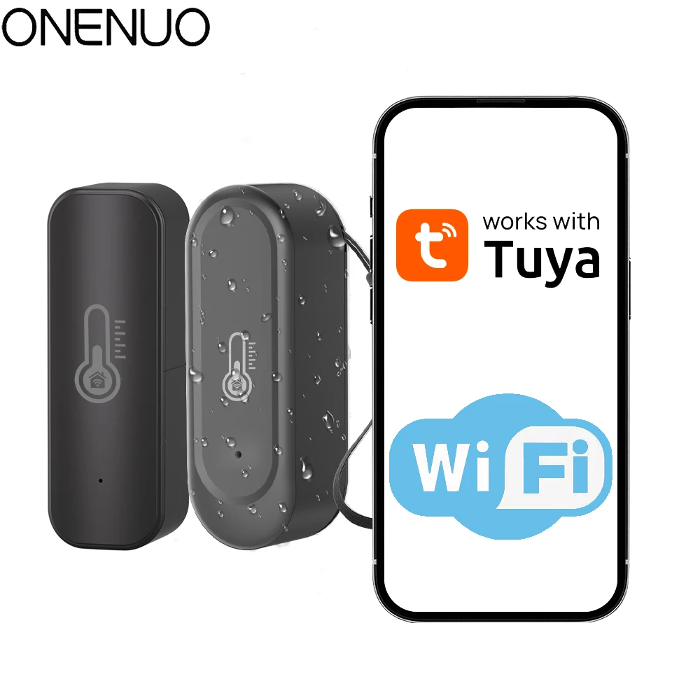 Tuya – capteur intelligent de température et d'humidité WiFi, thermomètre extérieur étanche pour l'intérieur ou l'extérieur, fonctionne avec Alexa et Google Home Voice