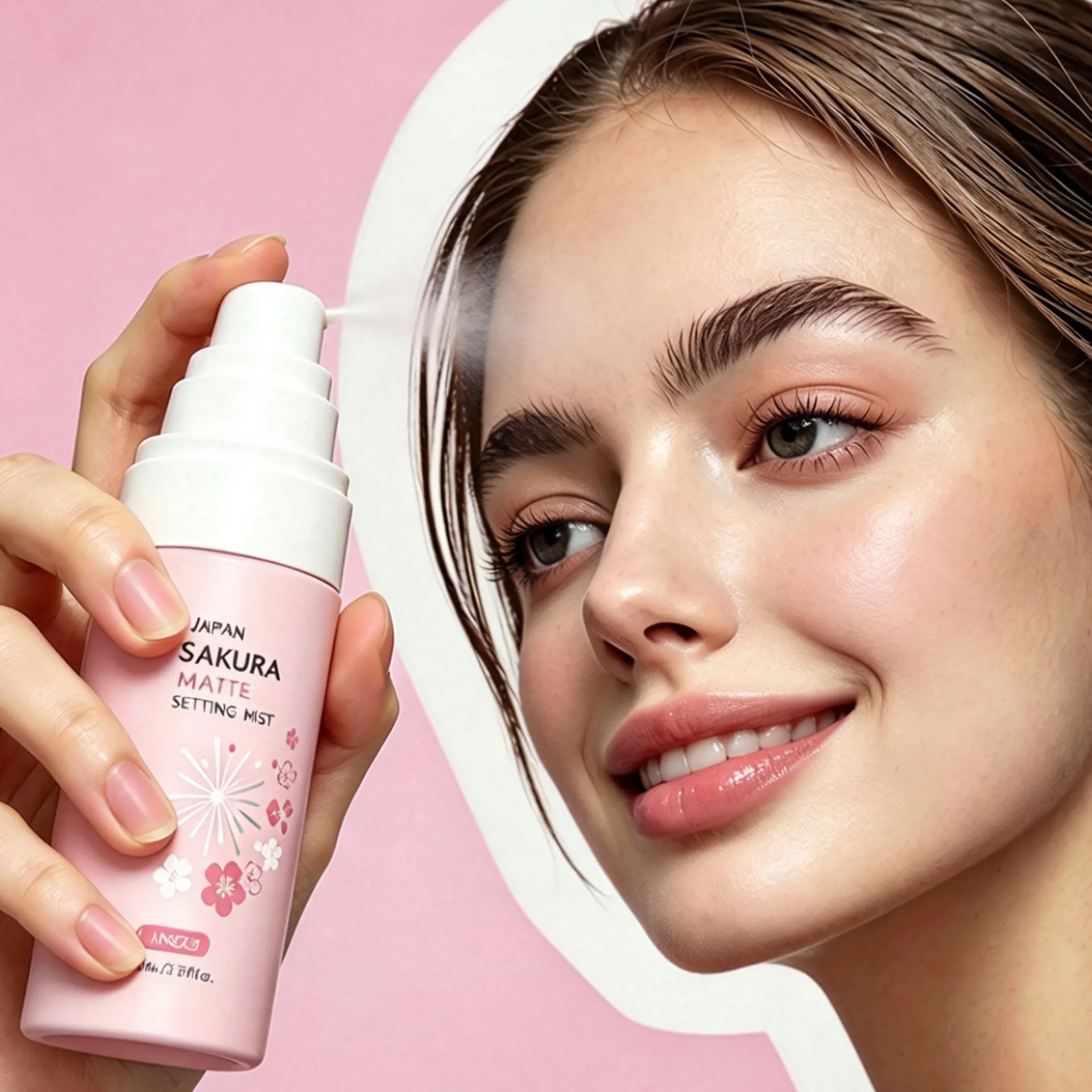 

LAIKOU Japan Sakura MATTE SETTING MIST 80ml Oil Control Setting Delicate Refreshing Moisturizing Long-lasting Skincare Cosmetics