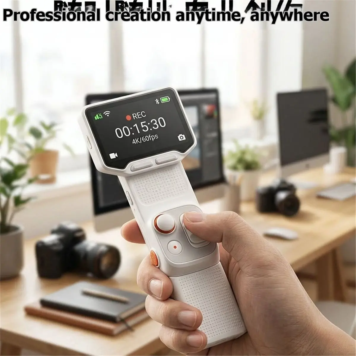 【POPULAR PICK】-Multi-Functional Expansion Adapter Mount for Luna Ultra Detachable Screen Control Microphone Mounting White