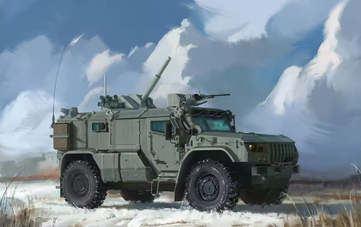 РПГ 35028 1/35 2С41 ДРОК КАМАЗ К-438Г «Тайфун-ВД» 82-мм самоходный миномет