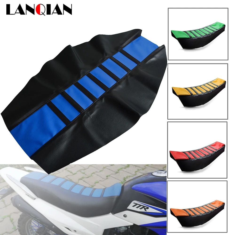 Motorcycle Seat Cover dirtbike Rubber Striped Soft seat cover For Yamaha YZ WR TTR XT DT 80 85 125 230 250 426 450 600 F FX X