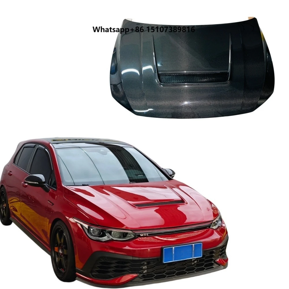 Real Carbon Fiber Front Hood Engine Hood Bonnet Hood Cover for GOLF8 GTI  Mk8