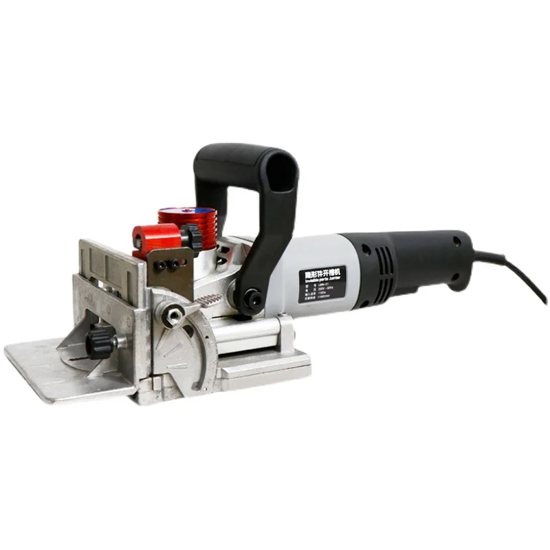 Portable Handheld Woodworking Grooving Machine, Invisible Mortise , Joint Furniture Side Hole Drilling